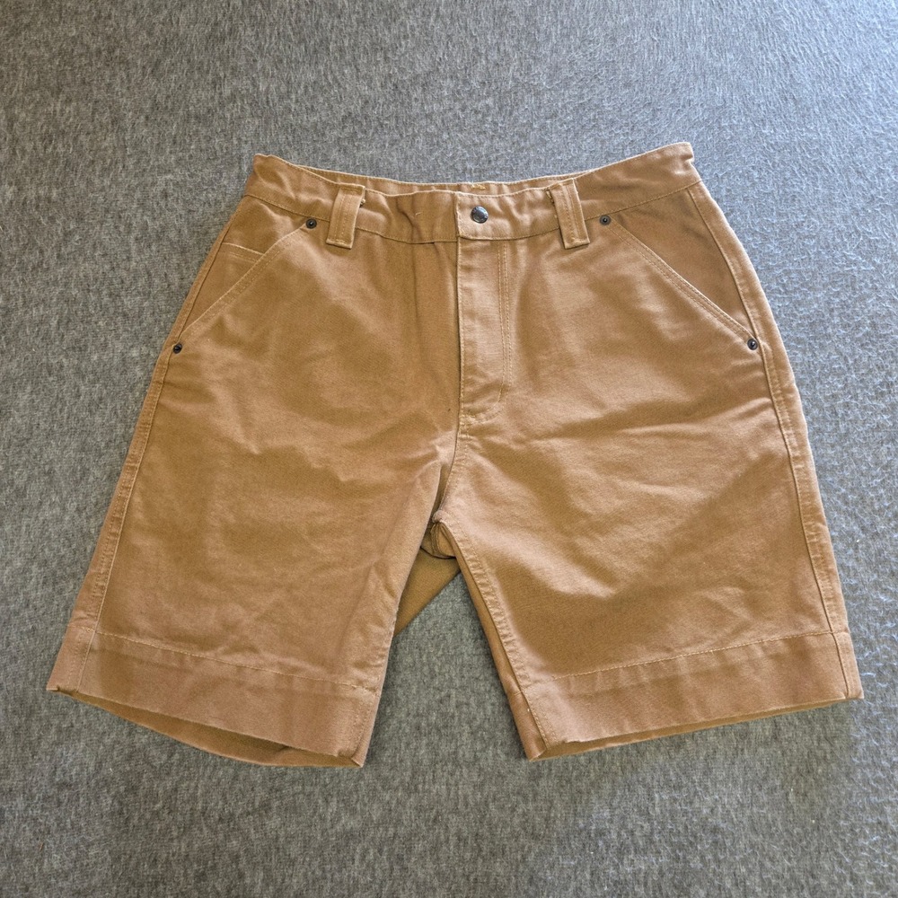 Vintage Filson Tin Cloth Shorts Mens 32 Tan USA Duck Canvas Workwear